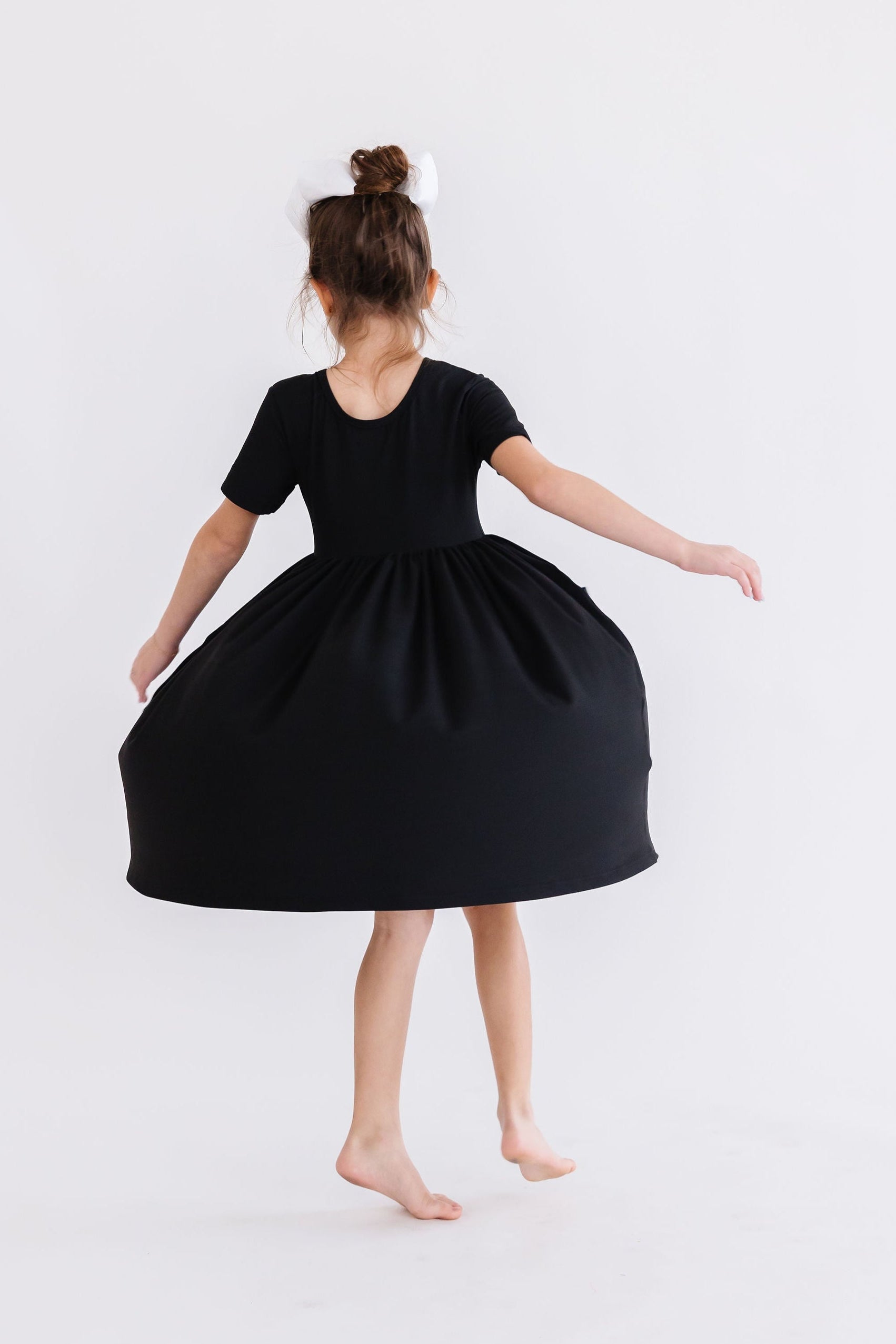 Black S/S Pocket Twirl Dress by Mila & Rose ®