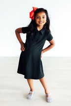 Black S/S Polo Dress by Mila & Rose ®