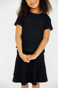 Black Scrunchy Pocket Tee by Mila & Rose ®