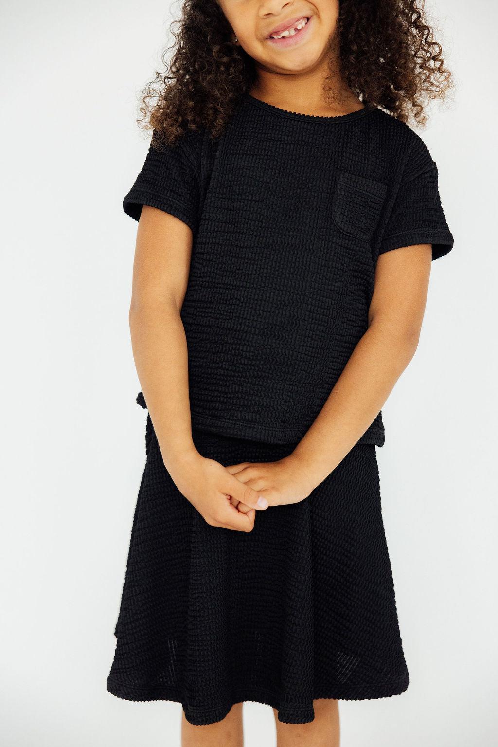 Black Scrunchy Pocket Tee by Mila & Rose ®
