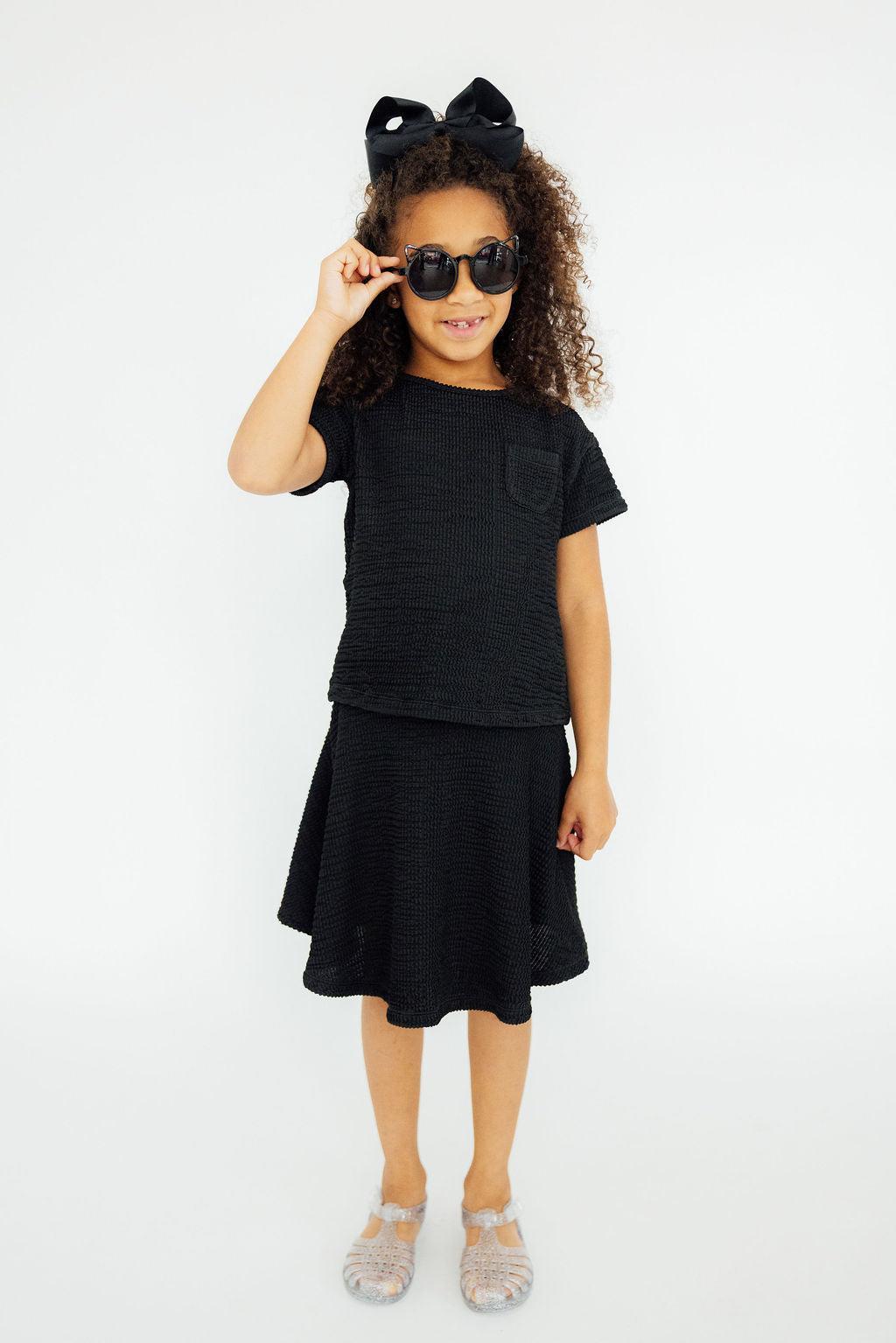 Black Scrunchy Twirl Skort by Mila & Rose ®