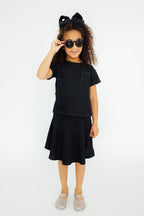 Black Scrunchy Twirl Skort by Mila & Rose ®