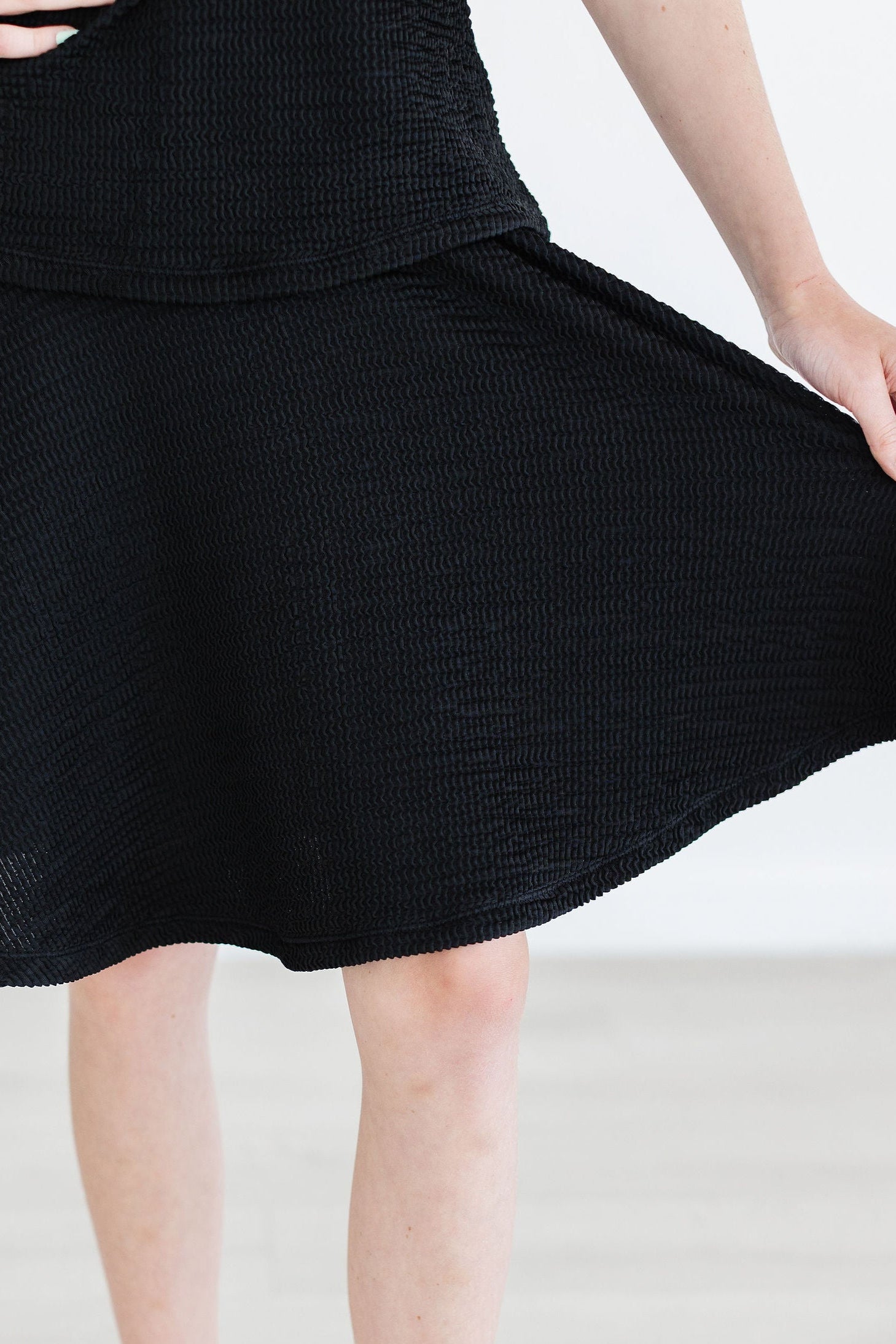 Black Scrunchy Twirl Skort by Mila & Rose ®