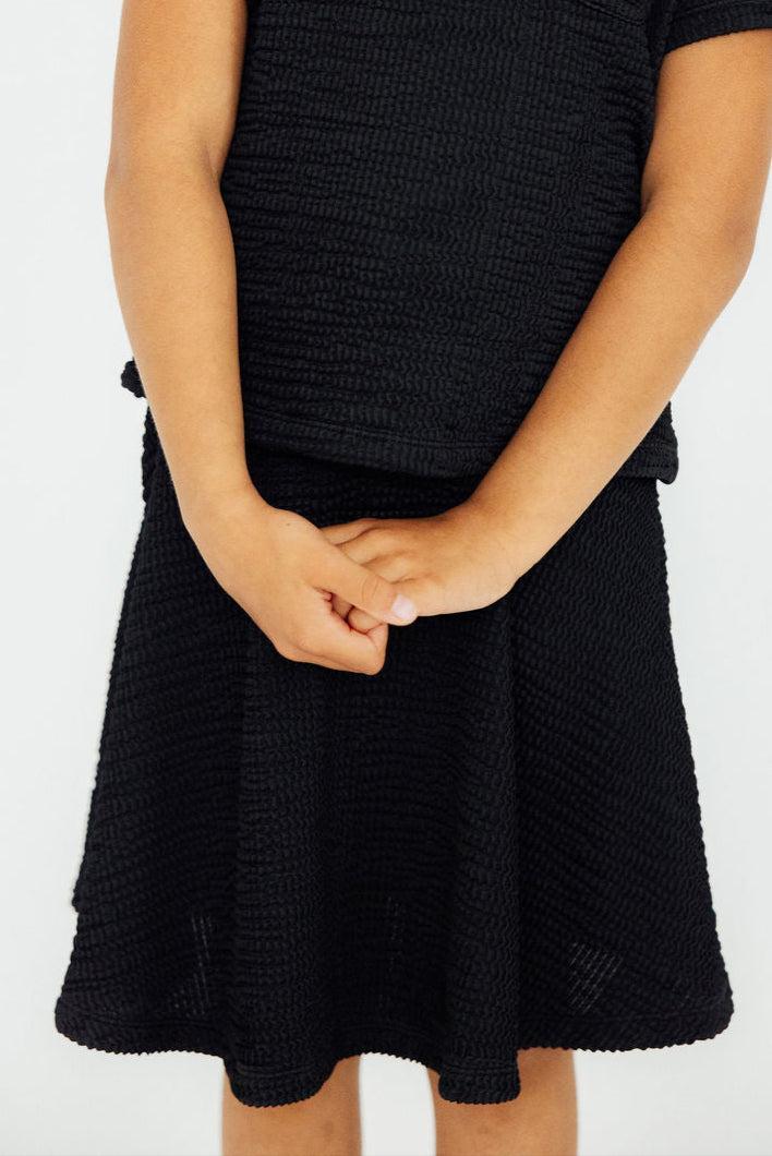 Black Scrunchy Twirl Skort by Mila & Rose ®