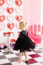 Black Shimmer 3/4 Sleeve Tutu Dress by Mila & Rose ®
