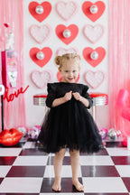 Black Shimmer 3/4 Sleeve Tutu Dress by Mila & Rose ®