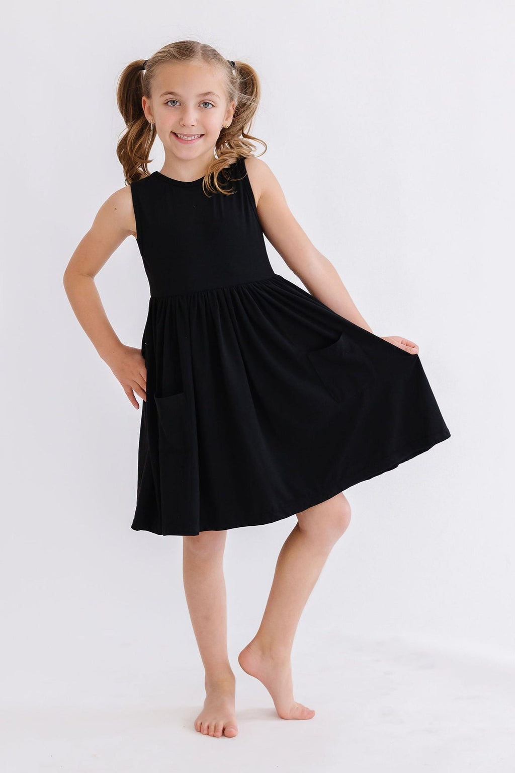 Black Tank Pocket Twirl Dress by Mila & Rose ®