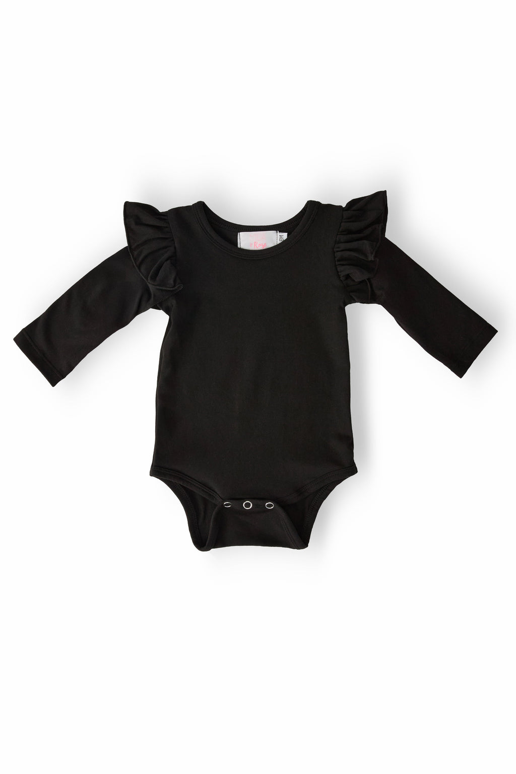 Black L/S Flutter Bodysuit by Mila & Rose ®