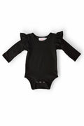 Black L/S Flutter Bodysuit by Mila & Rose ®