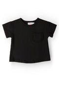 Black Ruffle Pocket Tee by Mila & Rose ®