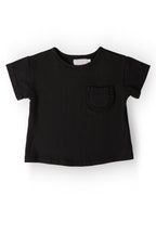 Black Ruffle Pocket Tee by Mila & Rose ®