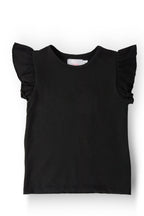 Black S/S Ruffle Tee by Mila & Rose ®