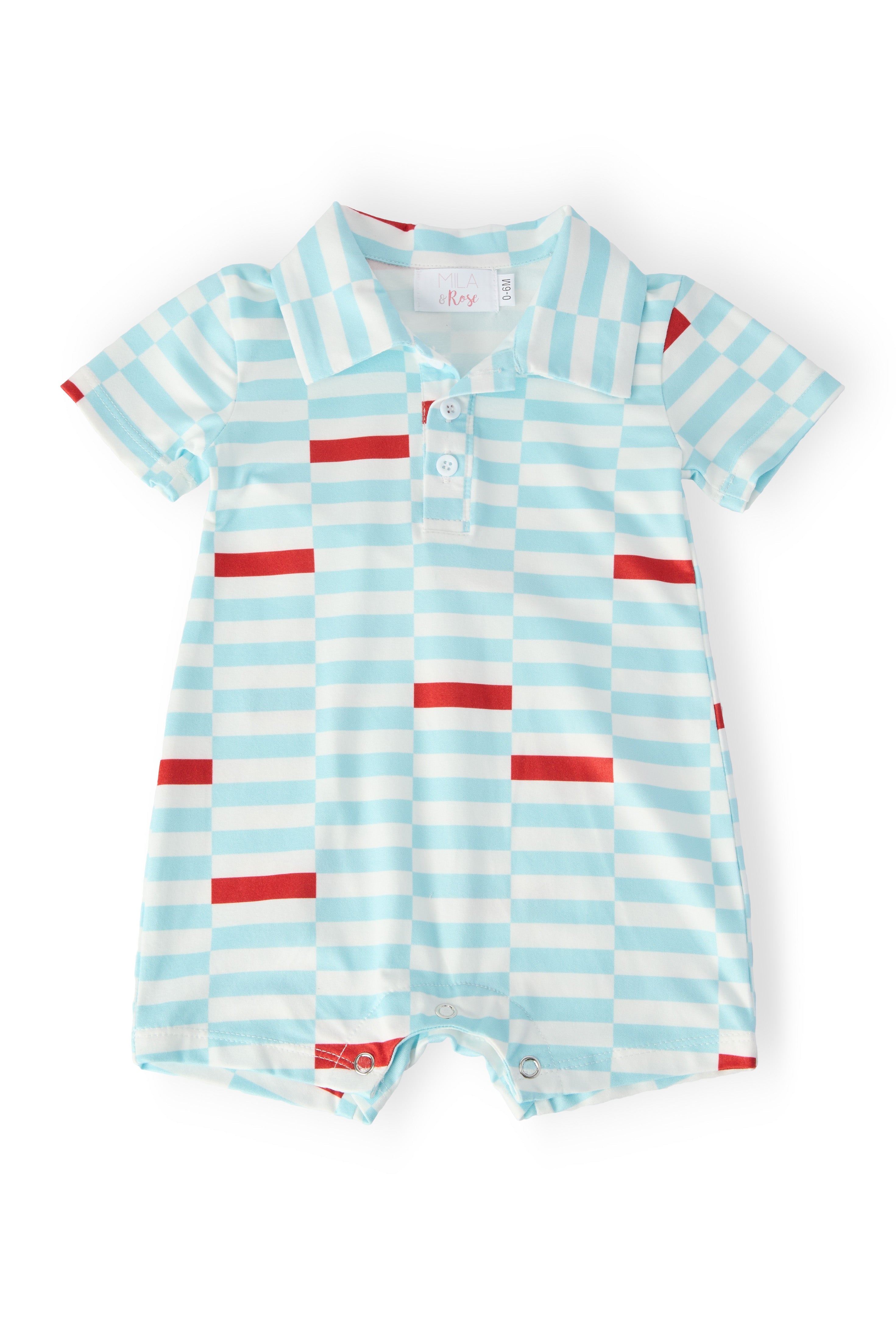 Block Party Polo Shorty One-Piece by Mila & Rose ®