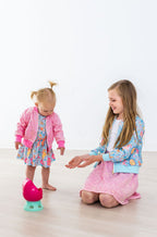 SALE Blue Retro Unicorns Satin Jacket by Mila & Rose ®
