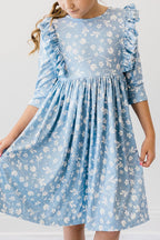 Bluebell 3/4 Sleeve Ruffle Twirl Dress by Mila & Rose ®