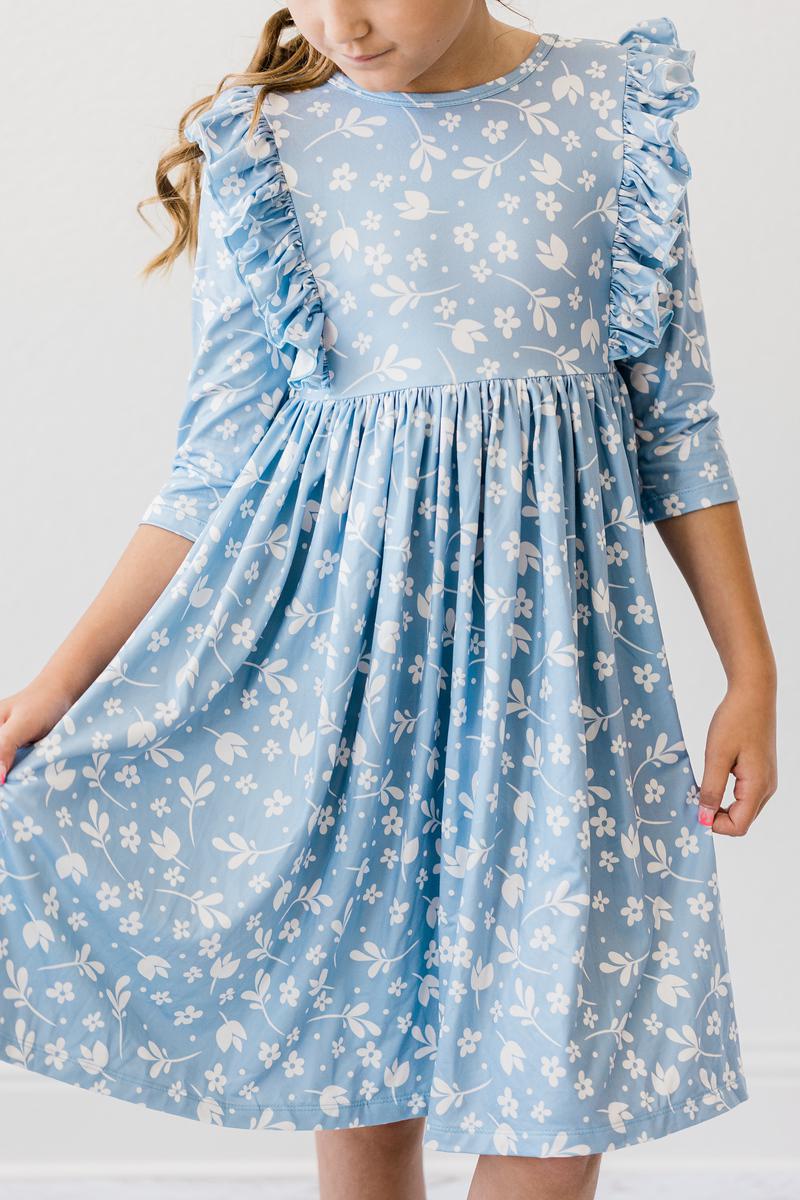 Bluebell 3/4 Sleeve Ruffle Twirl Dress by Mila & Rose ®