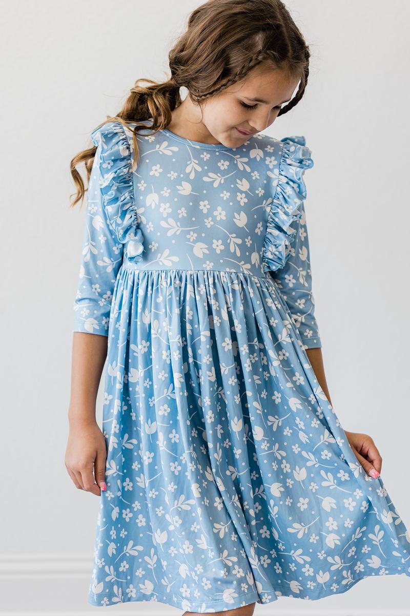 Bluebell 3/4 Sleeve Ruffle Twirl Dress by Mila & Rose ®