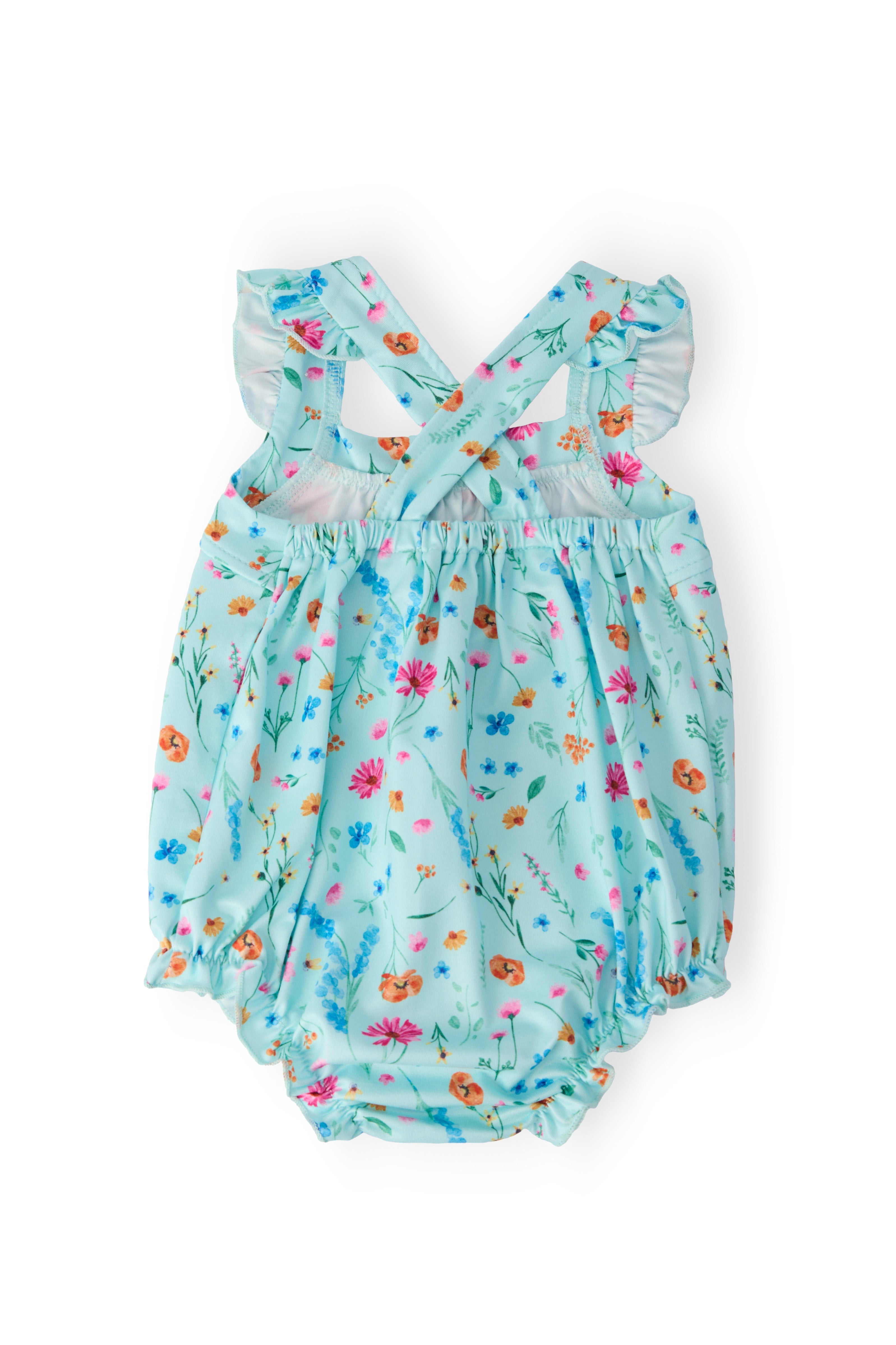Bluebell Breeze Ruffle Cross Back Romper by Mila & Rose ®