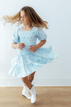Blueberry Kisses Smocked Ruffle Dress by Mila & Rose ®