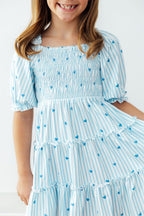 Blueberry Kisses Smocked Ruffle Dress by Mila & Rose ®
