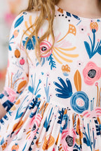 Blush Peony 3/4 Sleeve Pocket Twirl Dress by Mila & Rose ®