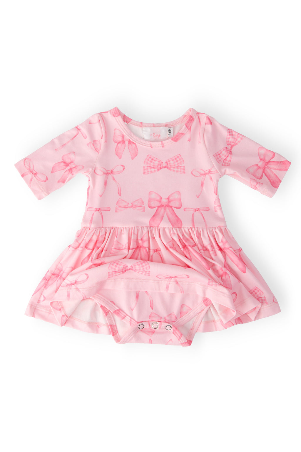 Blushing Bows 3/4 Sleeve Twirl Bodysuit by Mila & Rose ®
