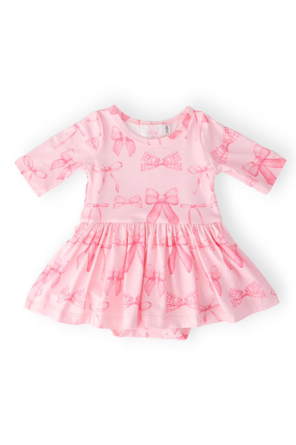 Blushing Bows 3/4 Sleeve Twirl Bodysuit by Mila & Rose ®