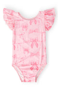 Blushing Bows S/S Flutter Sleeve Leotard by Mila & Rose ®