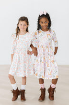 Boho Bows 3/4 Sleeve Pocket Twirl Dress by Mila & Rose ®
