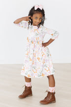 Boho Bows 3/4 Sleeve Pocket Twirl Dress by Mila & Rose ®
