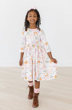 Boho Bows 3/4 Sleeve Pocket Twirl Dress by Mila & Rose ®