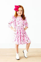 Boot Scootin' 3/4 Sleeve Ruffle Twirl Dress by Mila & Rose ®