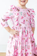 Boot Scootin' 3/4 Sleeve Ruffle Twirl Dress by Mila & Rose ®