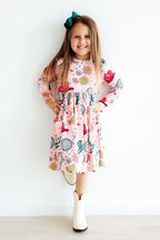 Boots & Bling L/S Pocket Twirl Dress by Mila & Rose ®