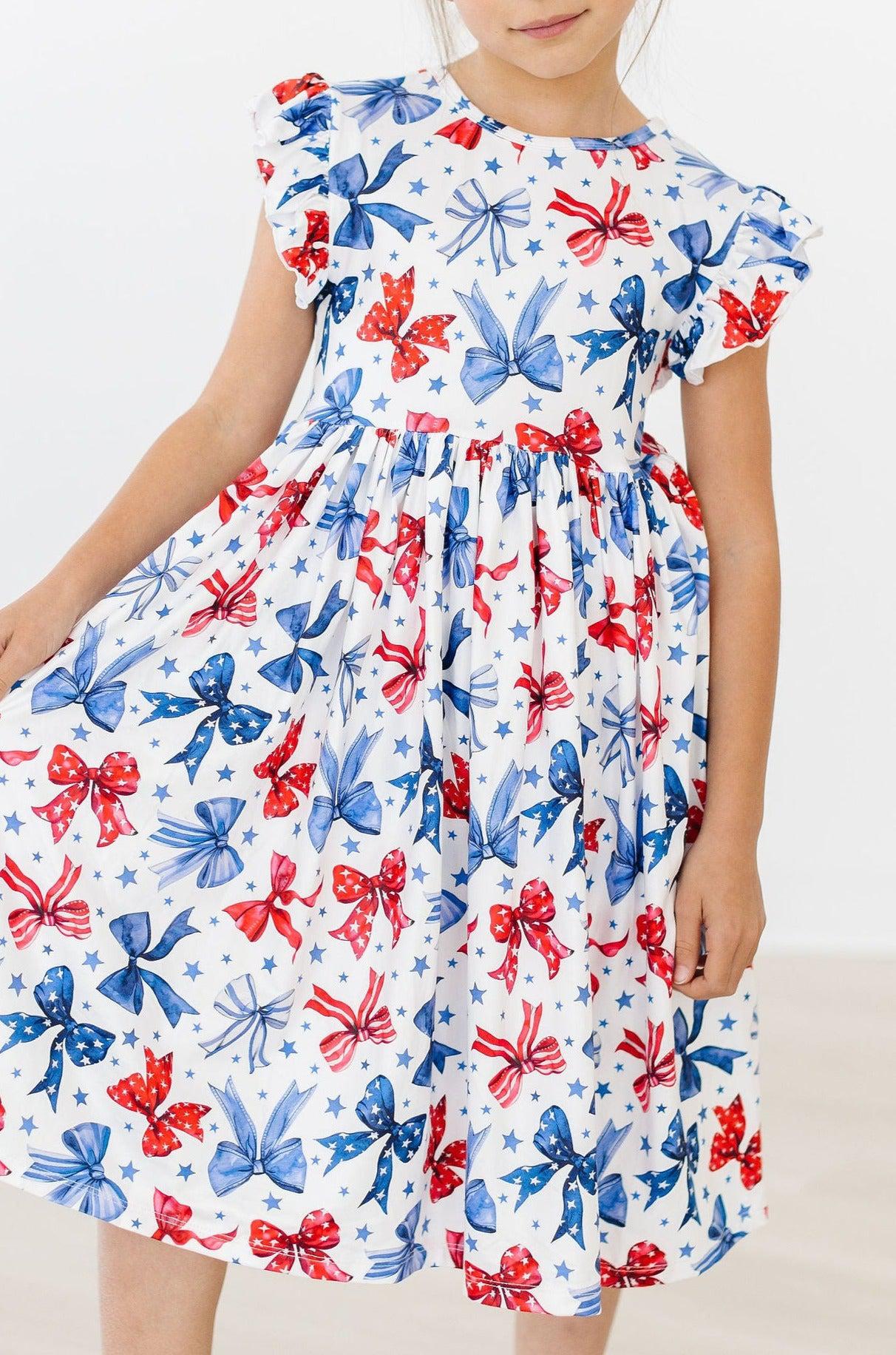 Born to Sparkle Flutter Sleeve Twirl Dress by Mila & Rose ®