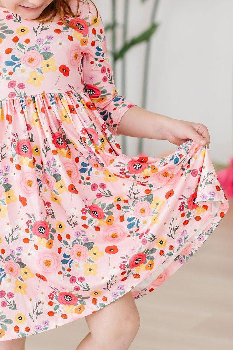 SALE Bouquet Beauty 3/4 Sleeve Pocket Twirl Dress by Mila & Rose ®
