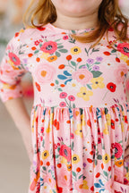 SALE Bouquet Beauty 3/4 Sleeve Pocket Twirl Dress by Mila & Rose ®