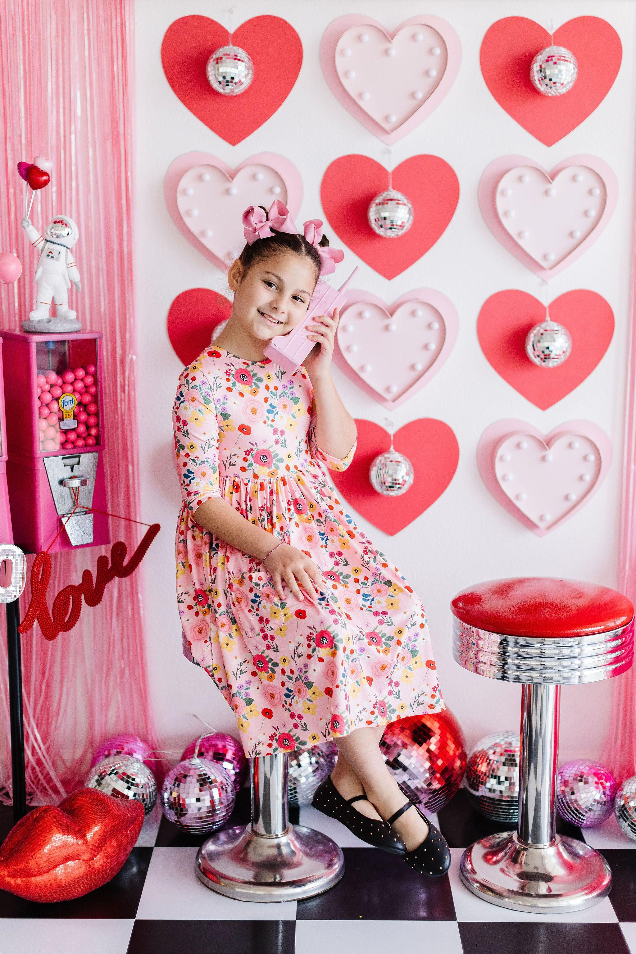 SALE Bouquet Beauty 3/4 Sleeve Pocket Twirl Dress by Mila & Rose ®