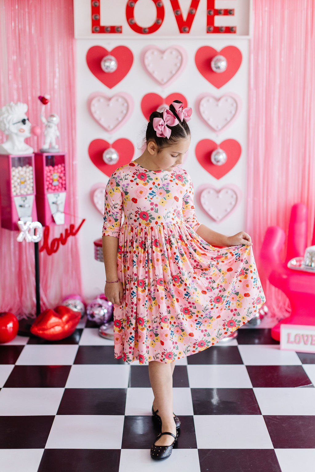 SALE Bouquet Beauty 3/4 Sleeve Pocket Twirl Dress by Mila & Rose ®