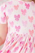 Bow Beauty S/S Pocket Twirl Dress by Mila & Rose ®