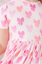 Bow Beauty S/S Pocket Twirl Dress by Mila & Rose ®