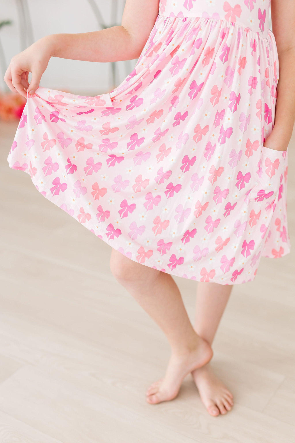 Bow Beauty S/S Pocket Twirl Dress by Mila & Rose ®