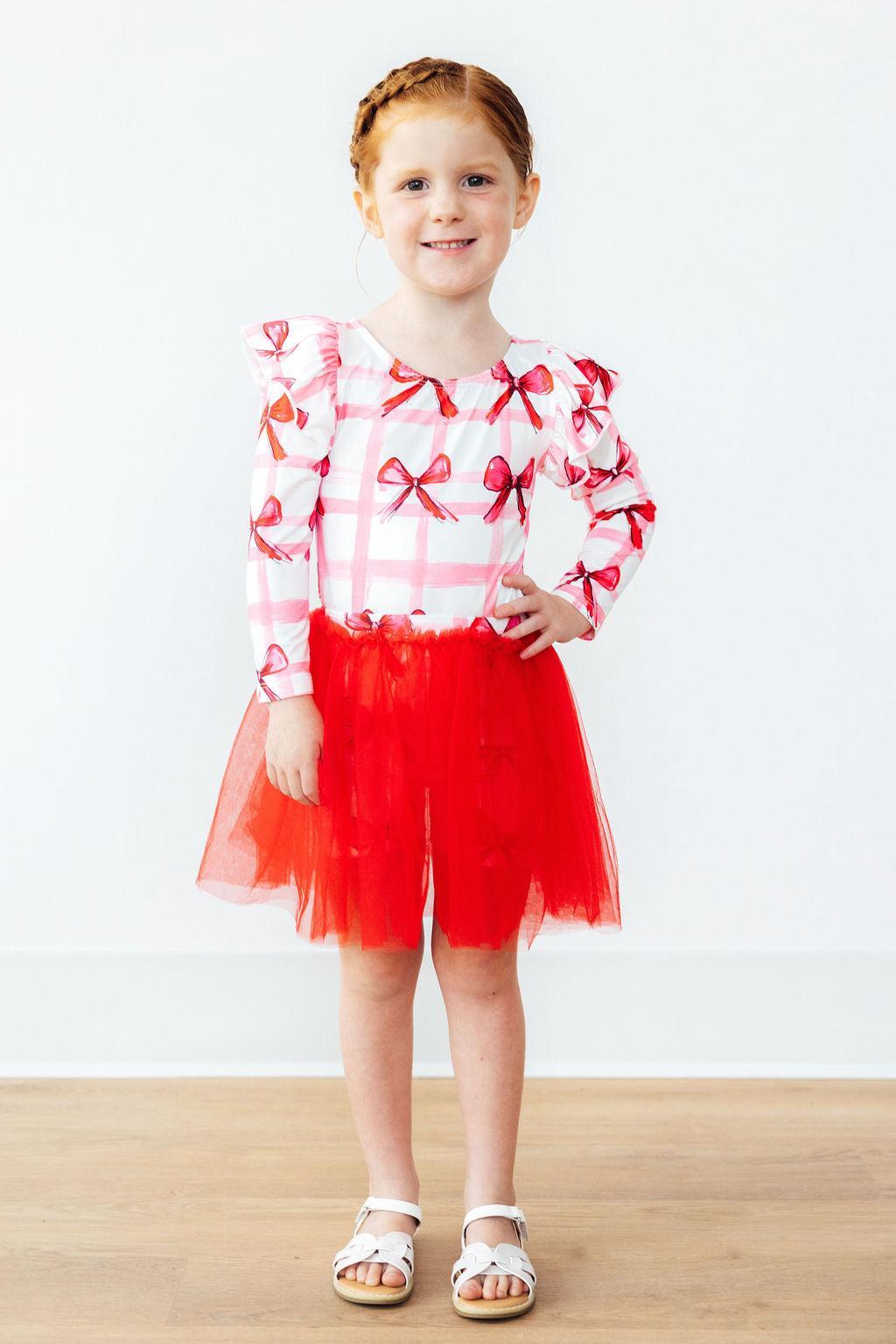 Bow La La L/S Flutter Sleeve Leotard by Mila & Rose ®