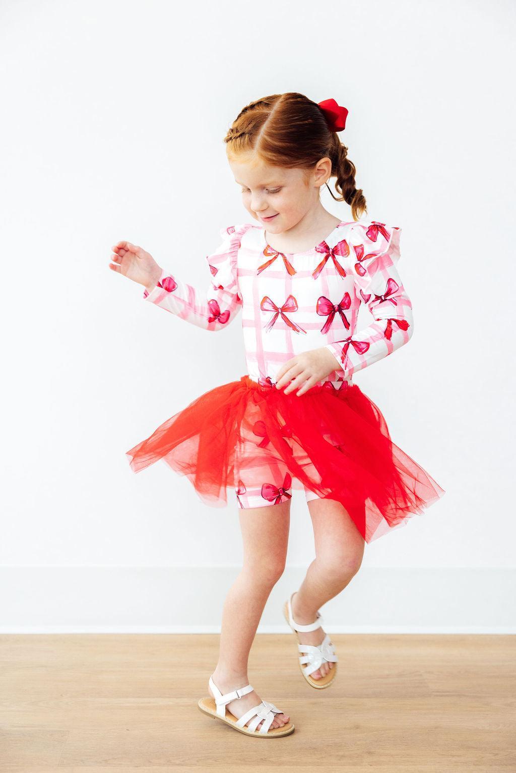 Bow La La L/S Flutter Sleeve Leotard by Mila & Rose ®