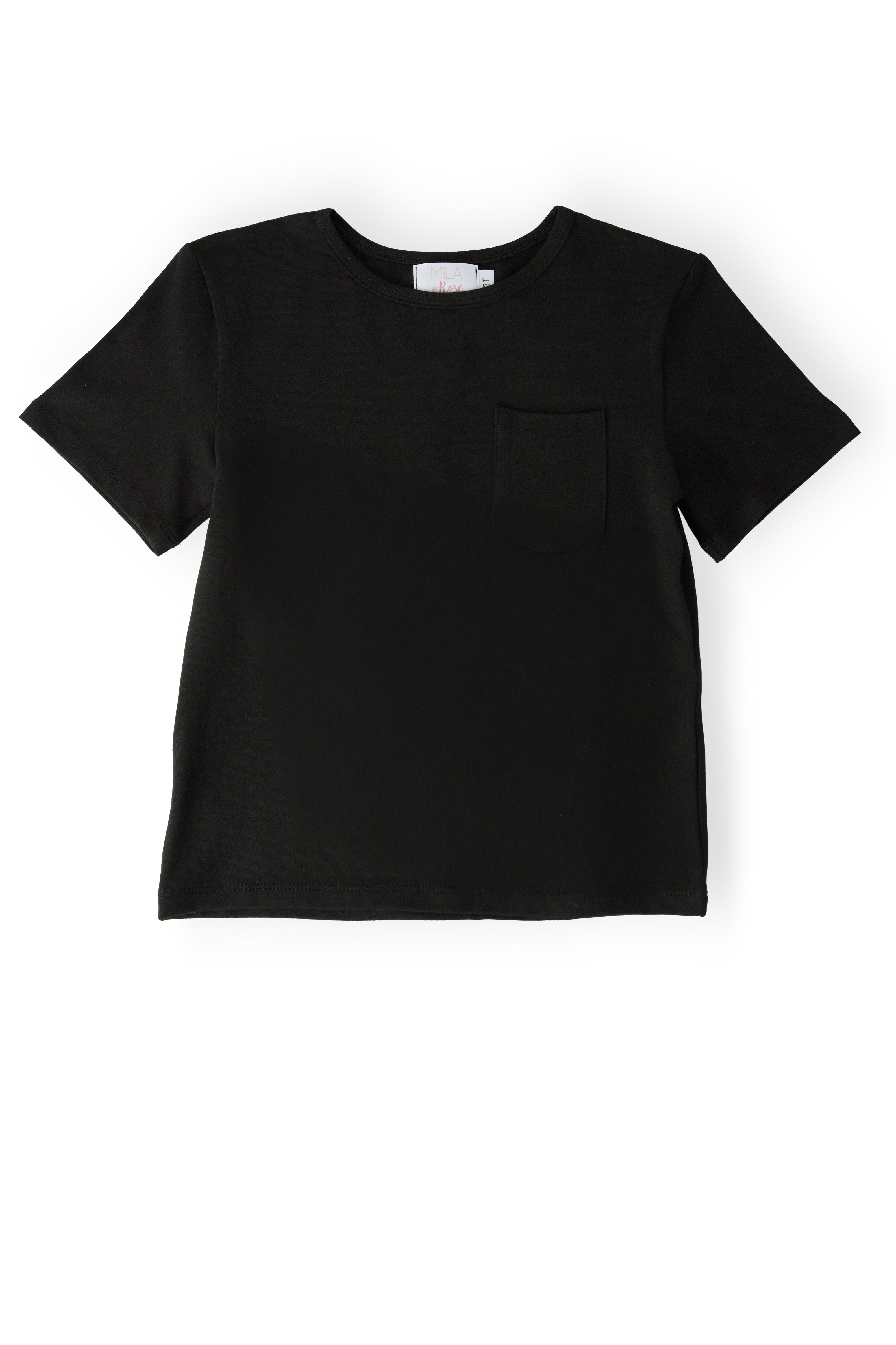 Boys Black S/S Pocket Tee by Mila & Rose ®