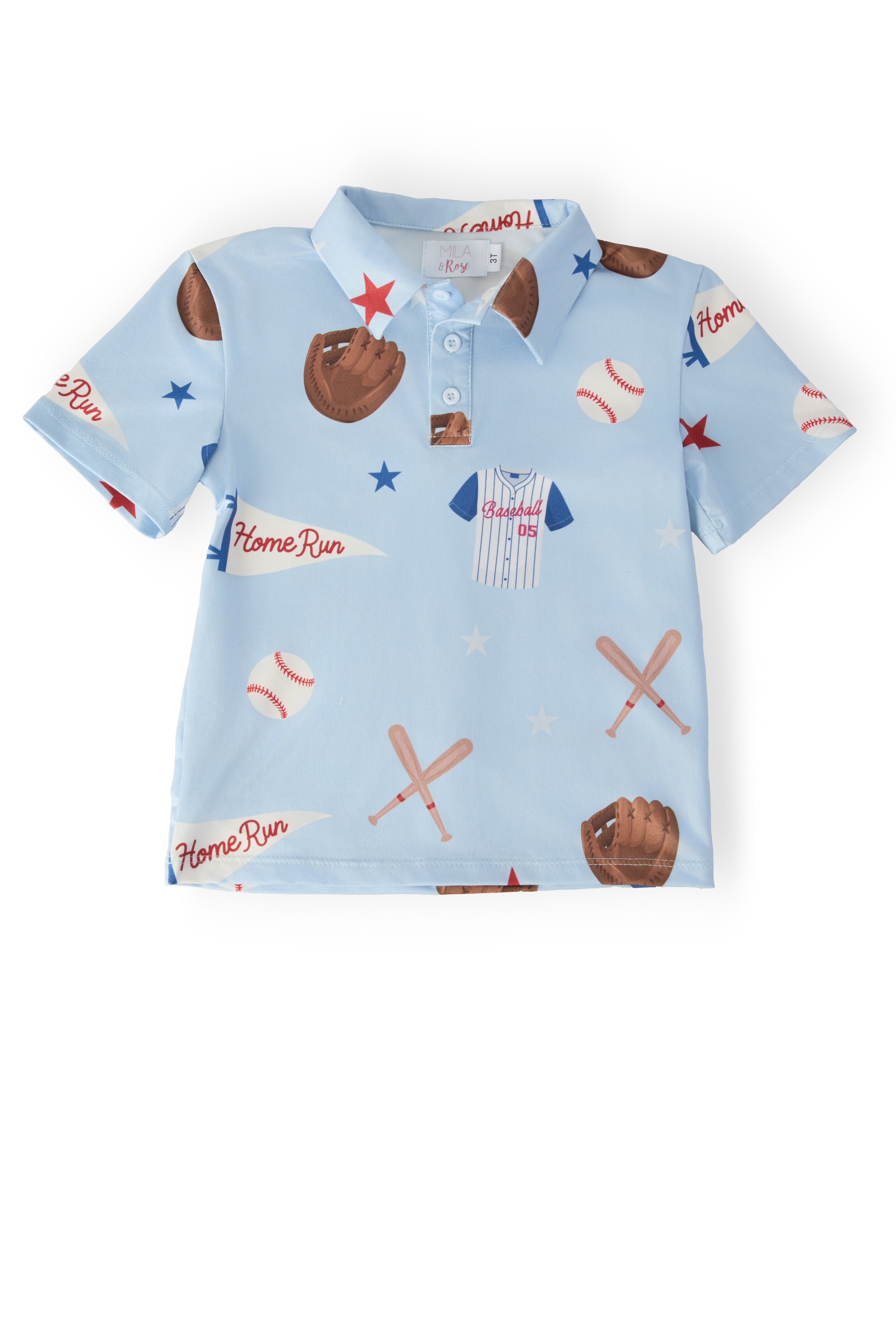 Boys Home Run S/S Polo by Mila & Rose ®