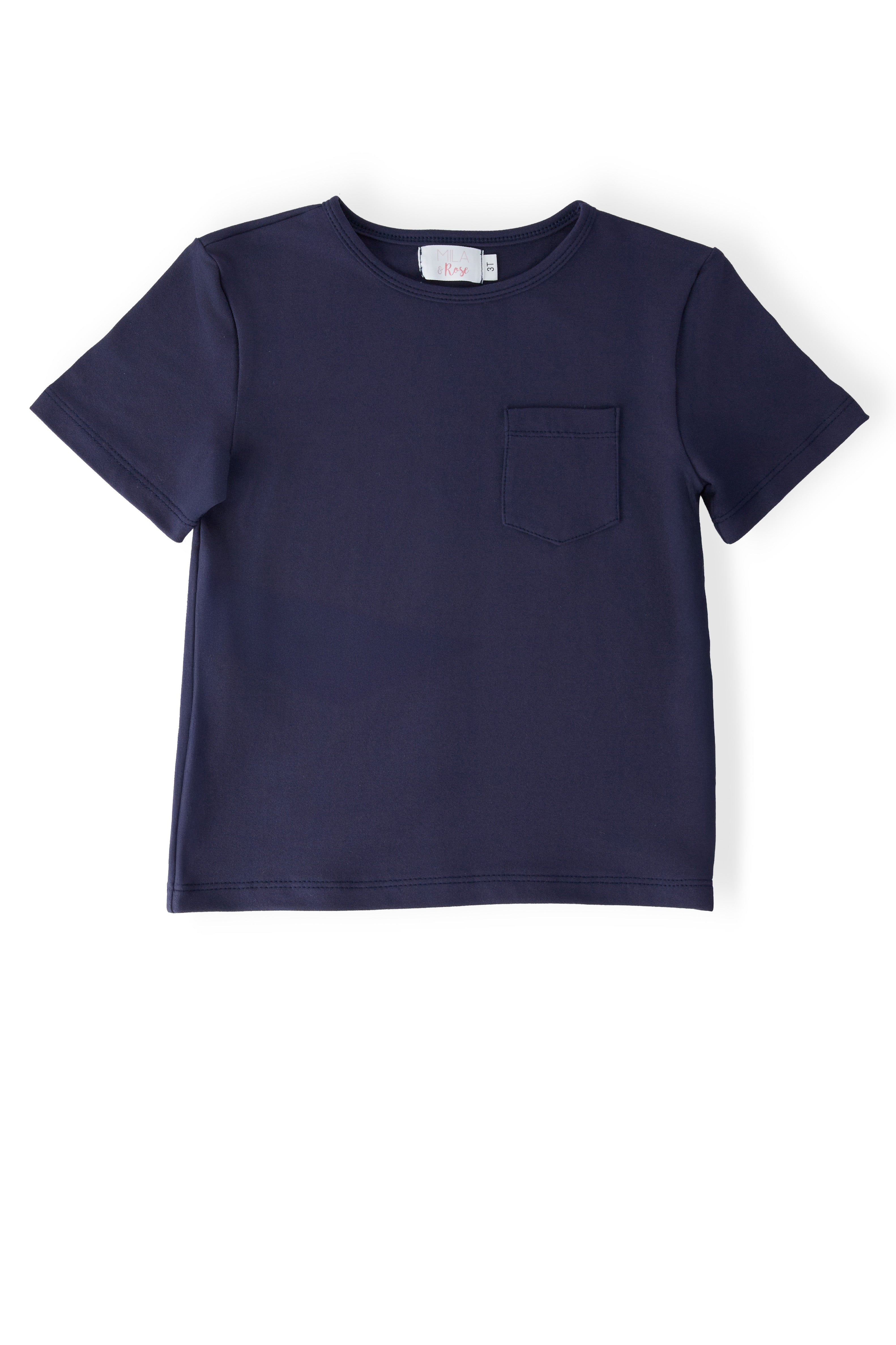 Boys Navy S/S Pocket Tee by Mila & Rose ®