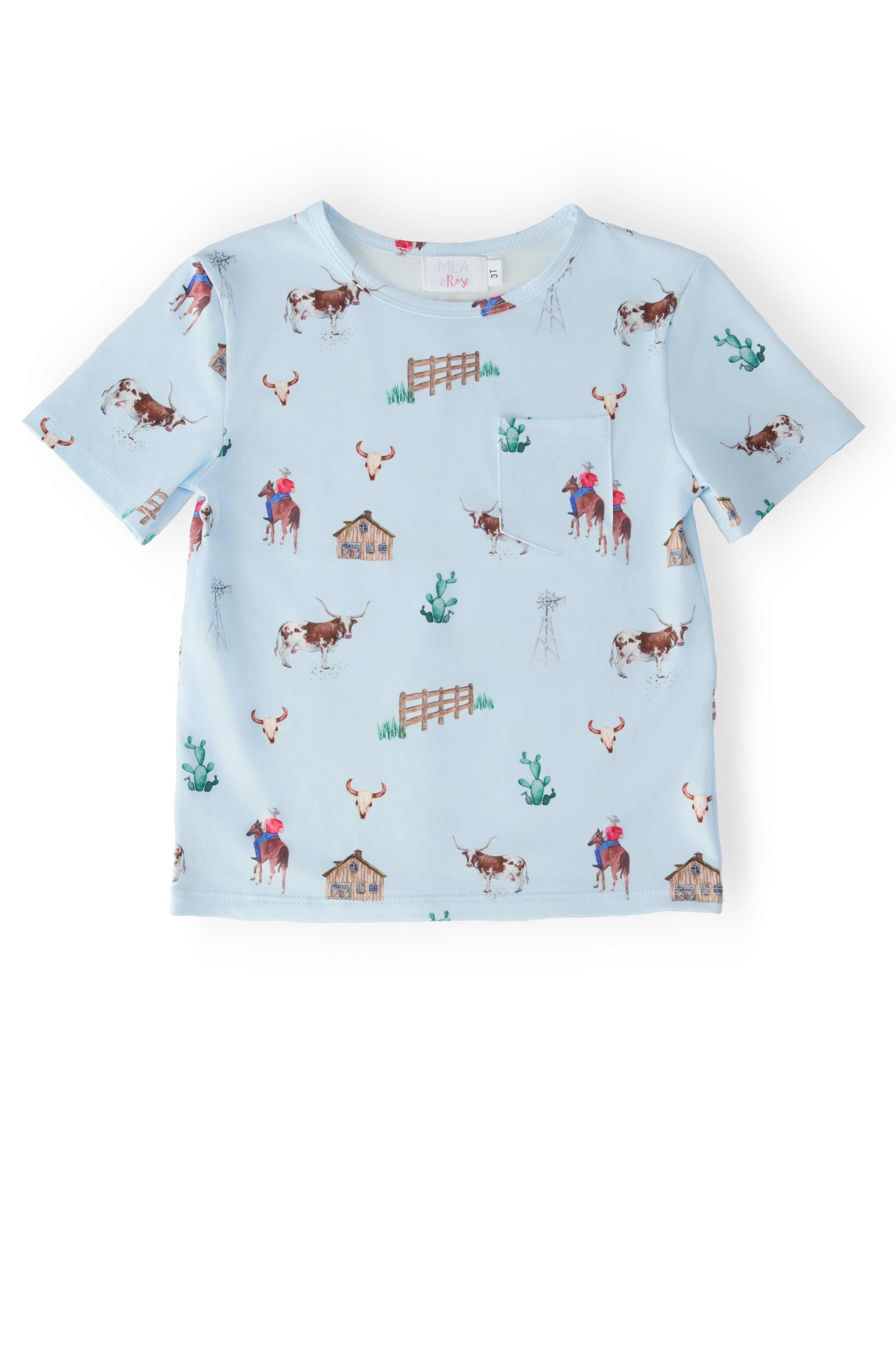 Boys Ranch Hand S/S Pocket Tee by Mila & Rose ®
