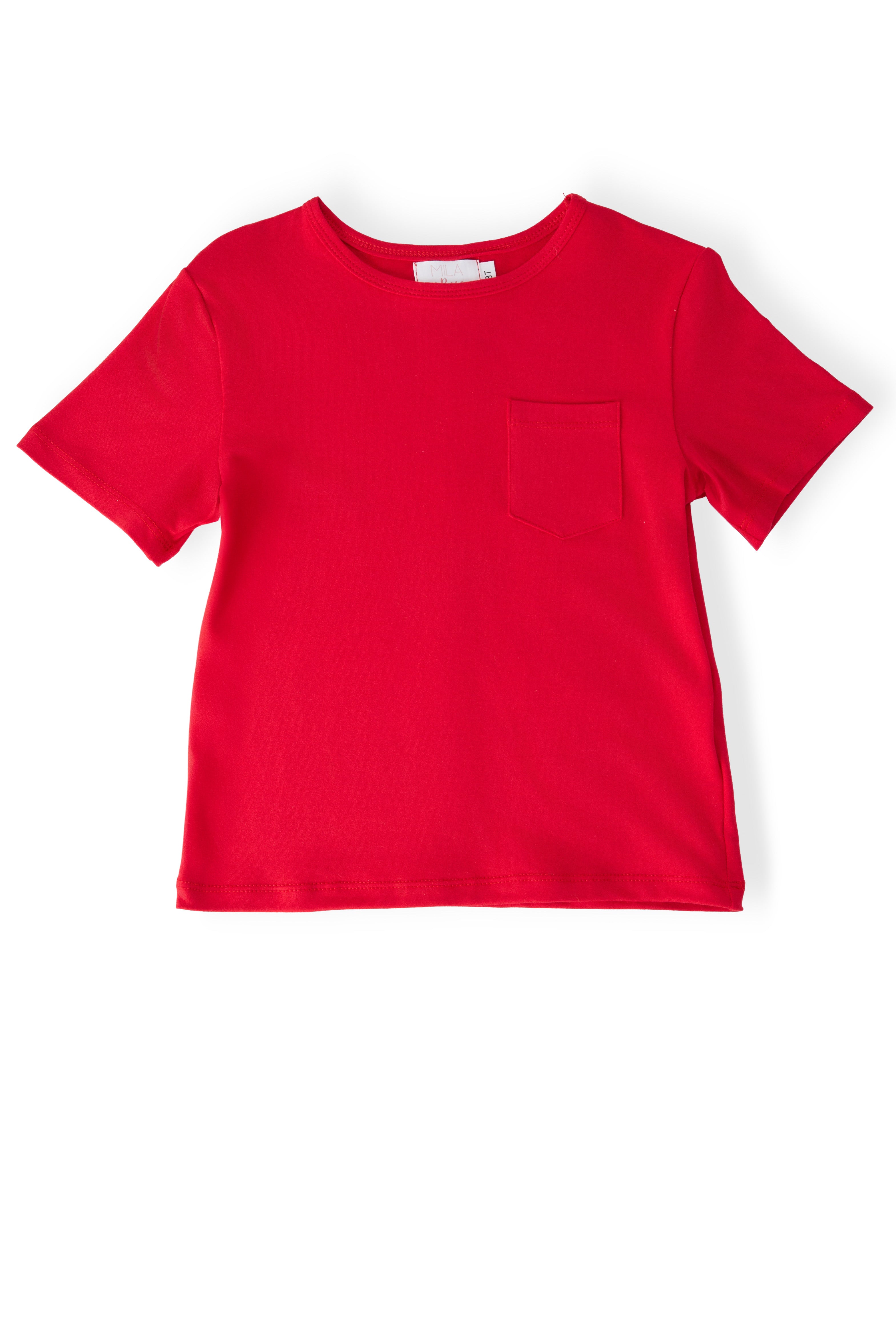 Boys Red S/S Pocket Tee by Mila & Rose ®