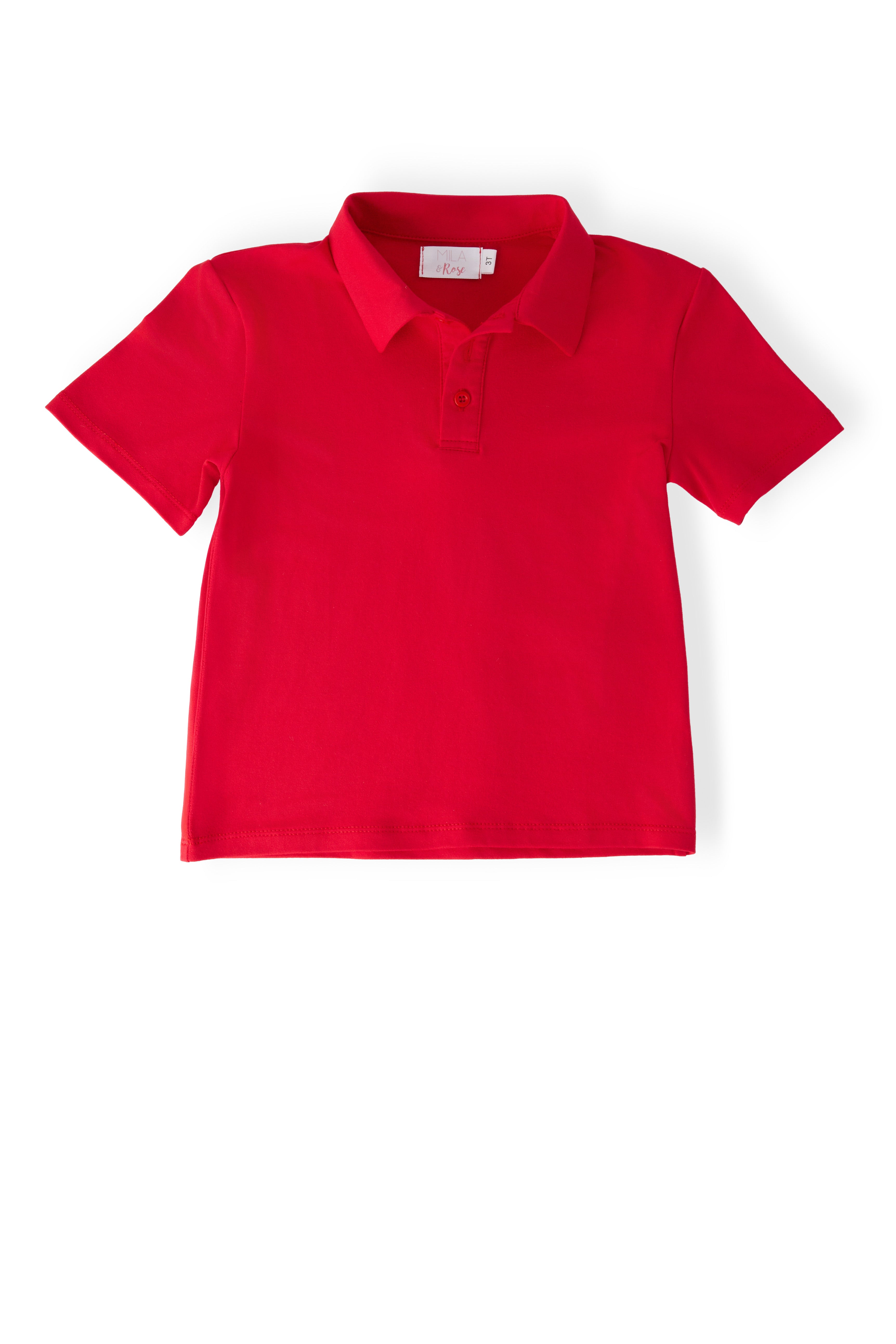 Boys Red S/S Polo by Mila & Rose ®